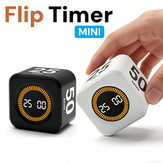 Rotating Pomodoro Timer Cube – Preset Flip Countdown Stopwatch for Study, Work, ADHD Focus, Kitchen & Productivity Tasks