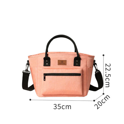 Portable Insulated Lunch Bag – Waterproof Picnic Lunch Box Tote for Office, Rice, and Meals