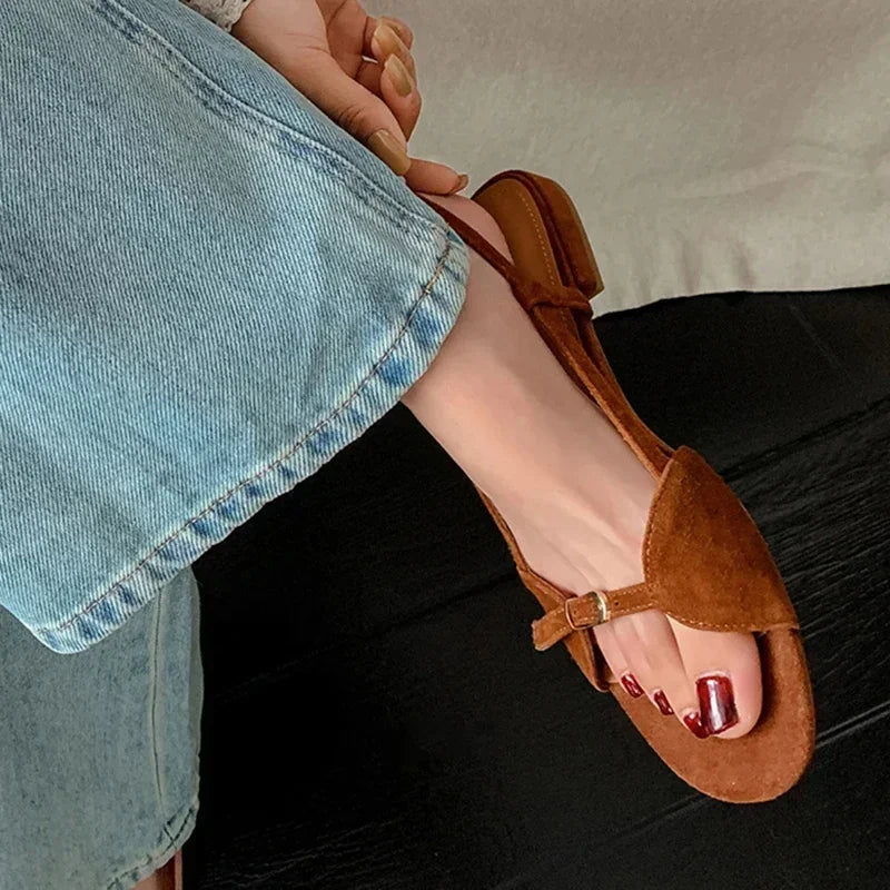 Bohemian Style Women's Summer Sandals – Open Toe Flat Beach Shoes for Vacation & Outdoor Wear
