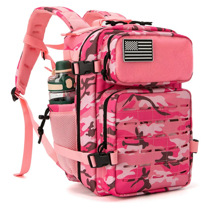 25L/45L Tactical Backpack for Men & Women – Outdoor Hiking Molle Daypack, School & Gym Rucksack with Dual Cup Holders