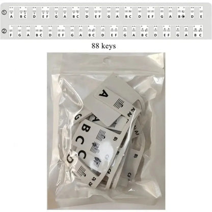 Miwayer Removable Piano Keyboard Stickers – Note Labels for 88/61 Keys, Learning Guide for Beginners