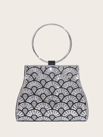Women’s Rhinestone Diamond Evening Bag – Bridal Clutch Purse for Party, Wedding & Special Occasions
