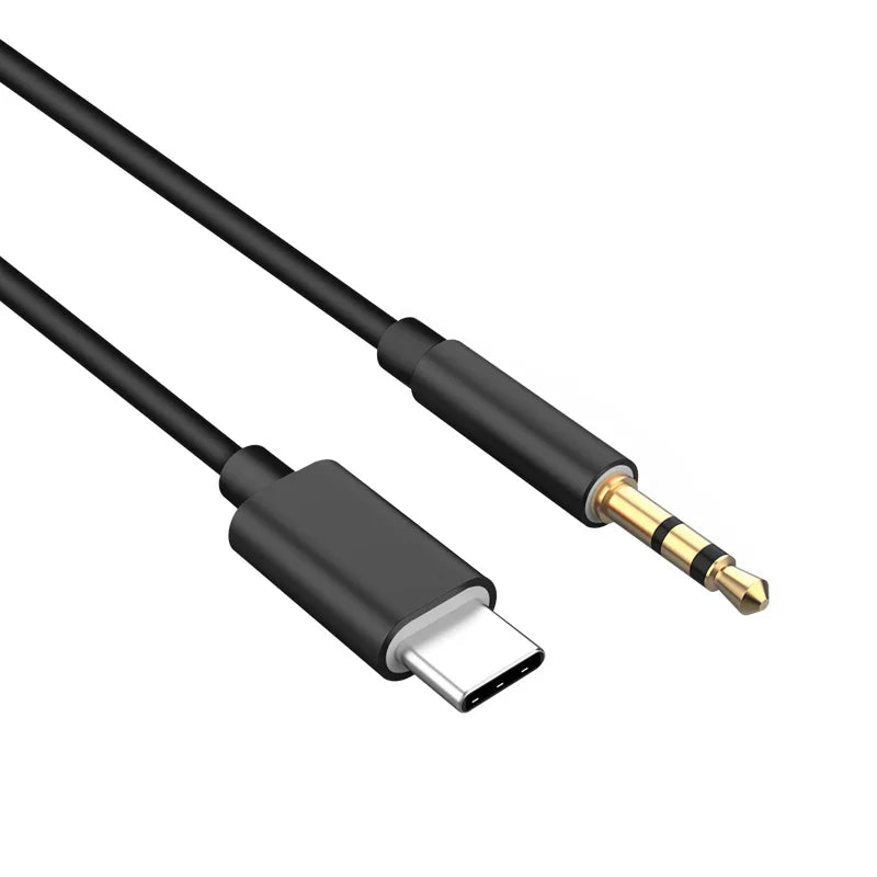 USB-C to 3.5mm Aux Audio Cable — Headphone & Speaker Adapter for Samsung S20/S21/Note 20/Tab S7