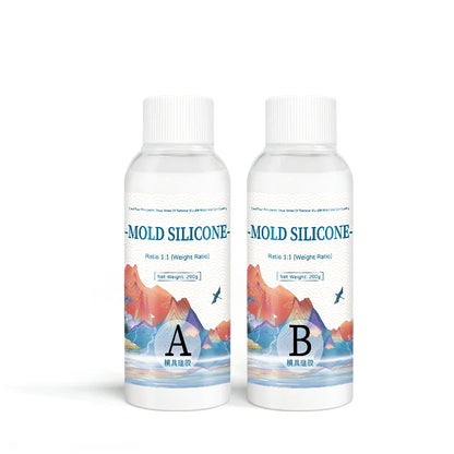 DIY Silicone Mold Making Kit – AB 1:1 Liquid Silicone Rubber, Fast Curing Mold Casting Material (200g/500g)
