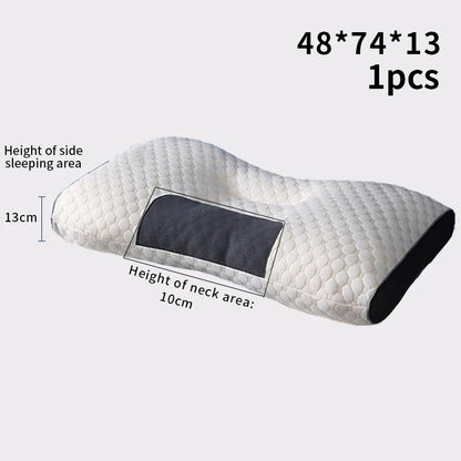 2024 Orthopedic Cervical Neck Pillow | Soybean Fiber Massage Sleep Pillow for Neck Support & Relaxation | SPA-Style Sleeping Aid