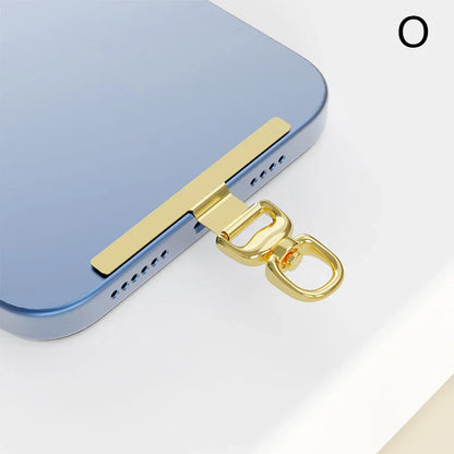 0.3mm Metal Phone Tether Tab – 360° Rotating Phone Lanyard Patch Clip Replacement Hanging Strap Gasket Accessory