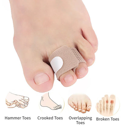 Toe & Finger Straightener Tape – Hammer Toe, Hallux Valgus Corrector Bandage with Separator Splint Wraps, Foot Care Supply