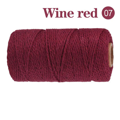 2mm 100M Macrame Cotton Cord – Twine Thread for DIY Crafts, Wall Hangings, Bohemian Wedding & Home Decor