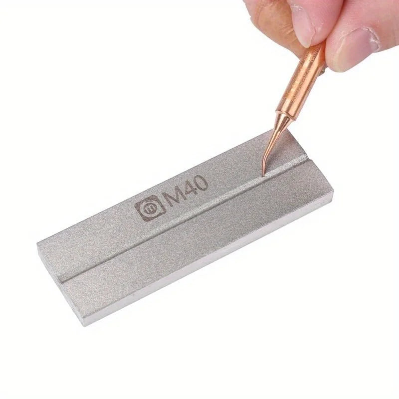 Multi-Function Grindstone Tweezer Corrector — Repair Tool for Soldering Iron Tips, Knives, and Pointed Head Alignment