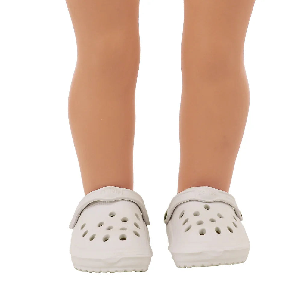 7cm Doll Sandal Shoes for 43cm Born Baby & 18-Inch American Dolls — Accessories for Doll Clothes, Girl’s Toy Gift