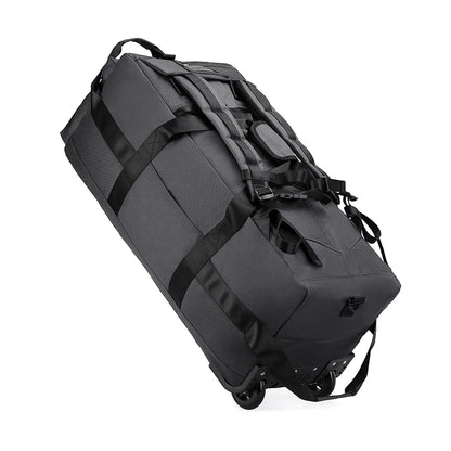 80L Rolling Duffle Bag with Wheels – 31" Heavy-Duty Foldable Travel Duffel, Water-Resistant Luggage with Shoulder Strap