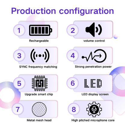 GLXD4 Professional Wireless Microphone – Dual Channel UHF Rechargeable Mic for Stage, Speeches & Live Streaming