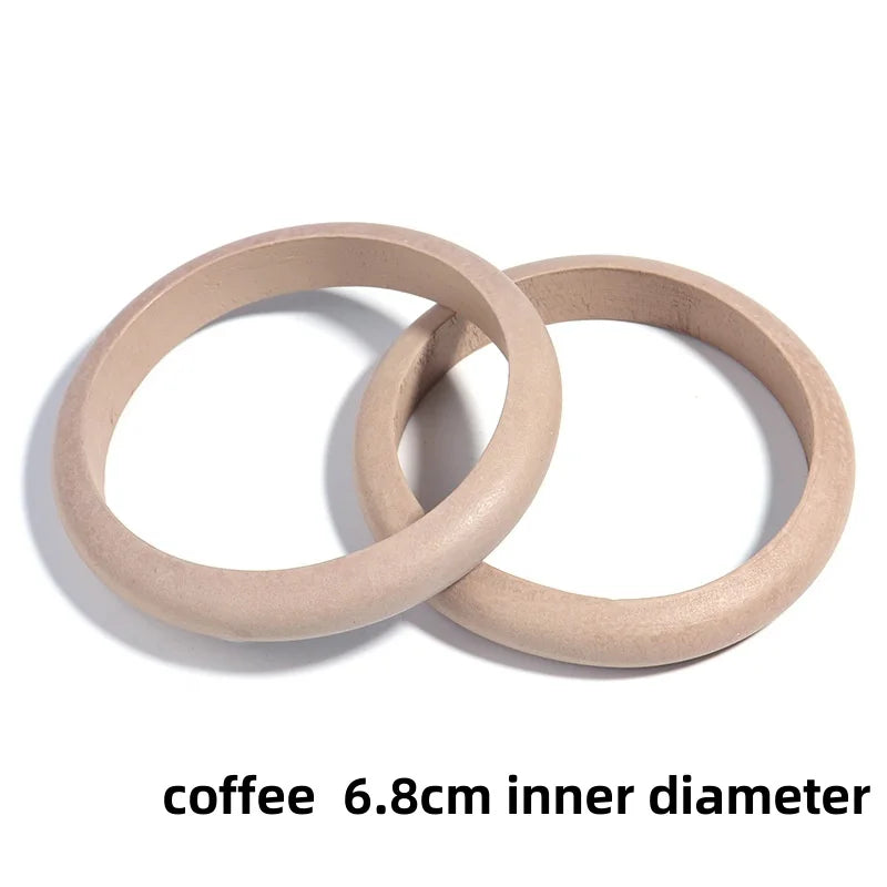 Women’s Elegant Natural Wood Square DIY Bracelet — Coffee Geometric Wooden Bangles Gift for Ladies