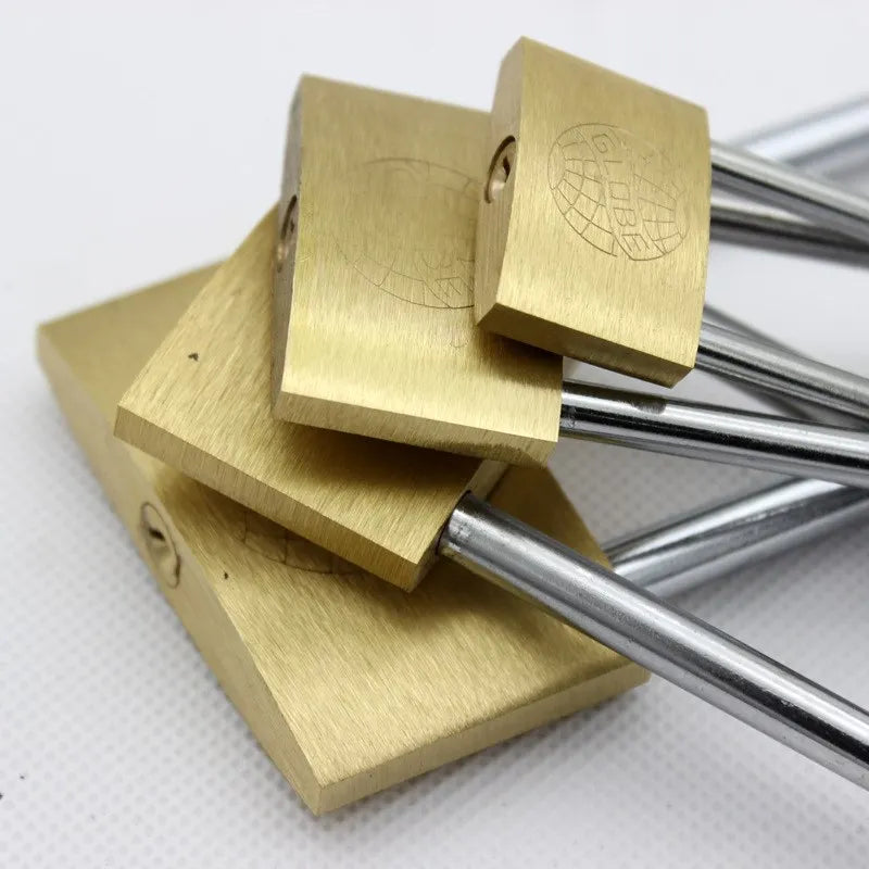 Same Key Copper Padlock – Wolf Head Brass Lock for Doors & Small Locks (20mm-40mm) with 3 Keys, Rust-Resistant