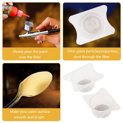 2pcs Airbrush Paint Purification Cups – Remove Impurities for NCT-SJ81/83, NCT-130/116