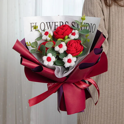 Graduation Bouquet 2025 – Crochet & Knitted Artificial Flowers for Wedding, Valentine’s & Special Occasion Gifts