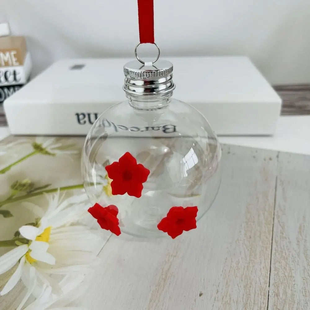 PET Hummingbird Feeder – Transparent Spherical & Heart-Shaped Hanging Bird Feeder with 3 Leak-Proof Ports