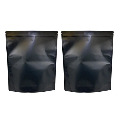 20–100PCS Black Matte Zipper Bags — Smell-Proof Mylar Pouches with One-Side Clear Window