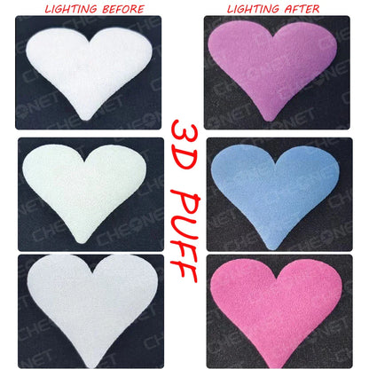 1 Sheet 3D Puff Heat Transfer Vinyl Film - Iron-On HTV for DIY T-Shirts, Clothes, Pillows, and Textile Fabric, Available in 18 Colors