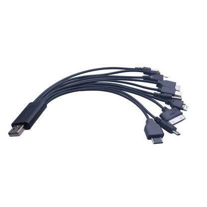 10-in-1 Multi-Head USB Charging Cable - Universal Multi-Port Phone Charger Cord for Samsung, Nokia & More