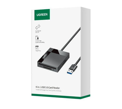 UGREEN 4-in-1 USB 3.0/USB-C Card Reader – SD, Micro SD, TF, CF, MS OTG Adapter for Laptop & PC