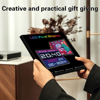 64x64 RGB LED Pixel Matrix Display Panel – Programmable Smart Pixel Art Screen with Bluetooth APP Control Creative LED Sign Board