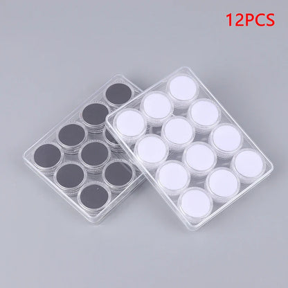 Transparent Round Gemstone Display Box – Jewelry, Gems, Loose Diamond Storage Container with Lid