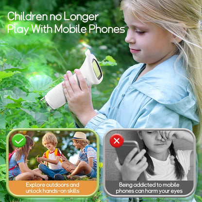 2.0 Inch Mini Pocket Microscope - 1000X Handheld Kids Science Experiment Tool, Outdoor STEM Toy for Children