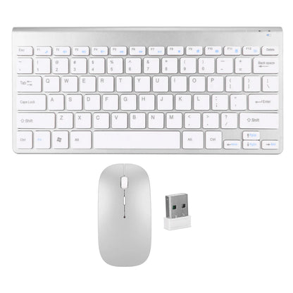Slim Wireless Keyboard and Mouse Combo – Portable Silent Power-Saving Kit with LED Indicator for Home