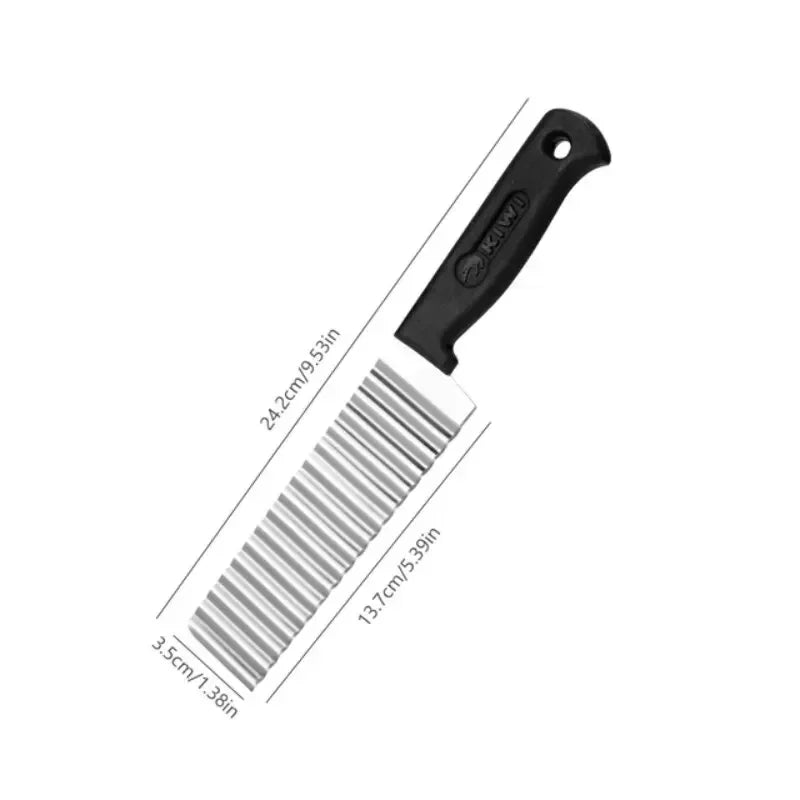 Women's Stainless Steel Kitchen Knife – Professional Chef Potato Chips Cutter for Barbecue and Cooking Utensils
