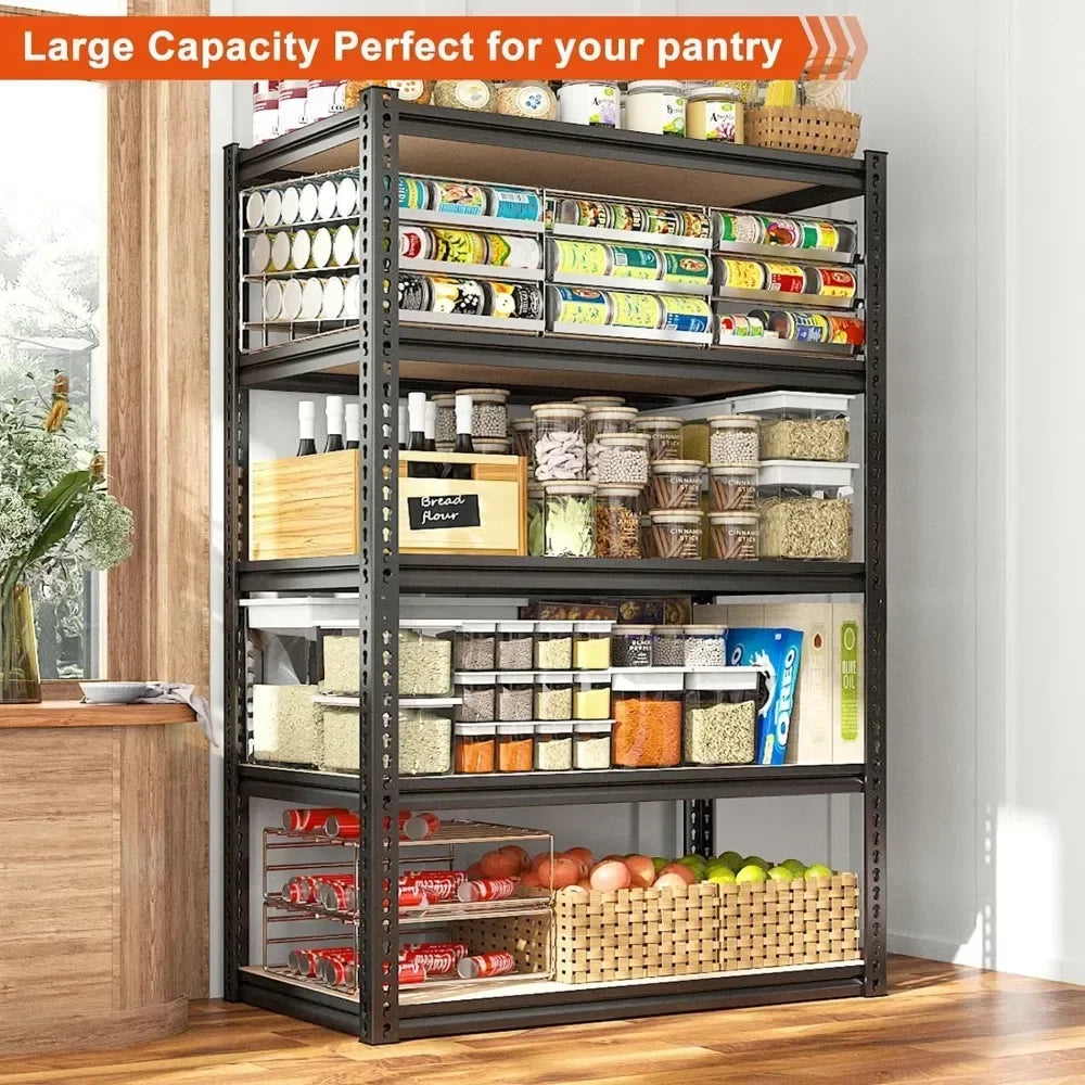72" Heavy Duty Garage Shelving – 5-Tier Adjustable Metal Storage Shelves, 2000LBS Capacity