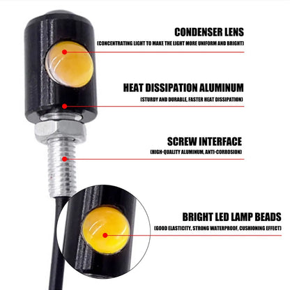 2PCS Motorcycle LED Eagle Eye Lights – Super Bright Turn Signal & Rear Tail Brake Lamps