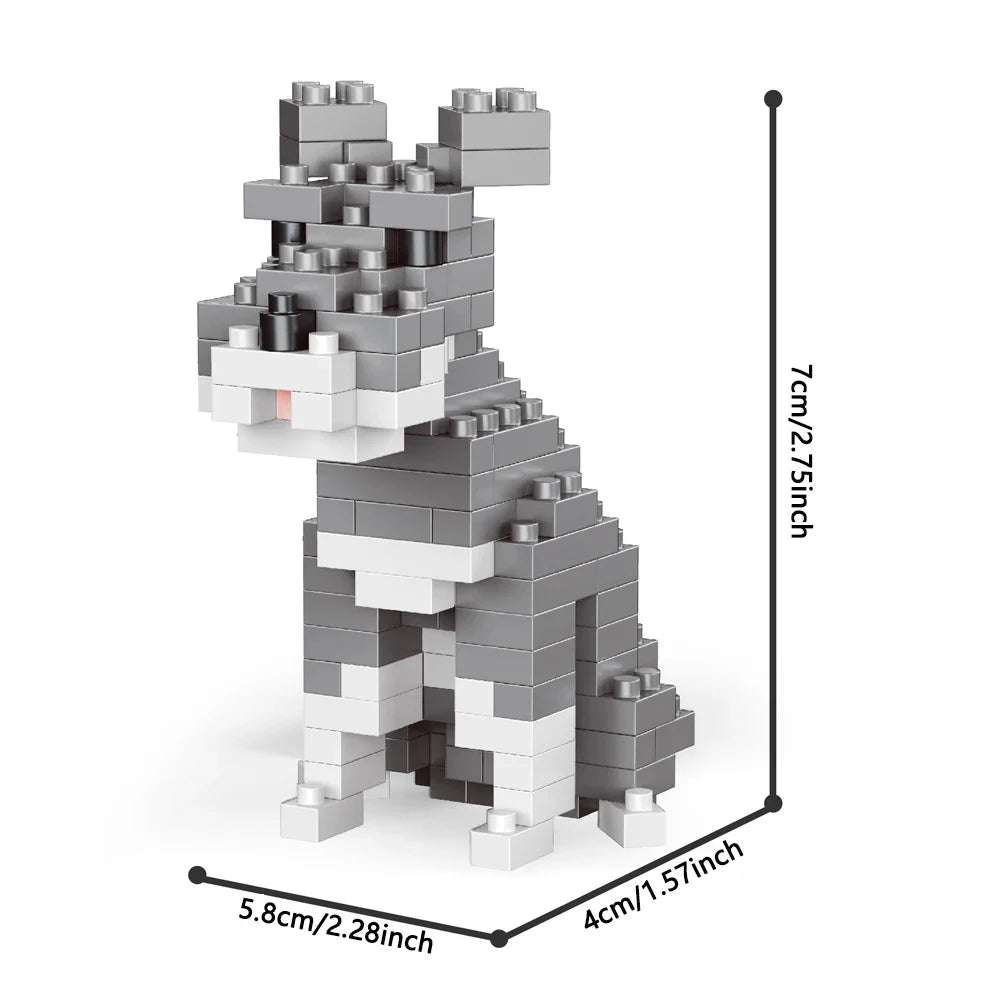 Mini Dachshund Dog Building Blocks Toy – Lifelike Construction Set for Kids & Adults, Fun Educational DIY