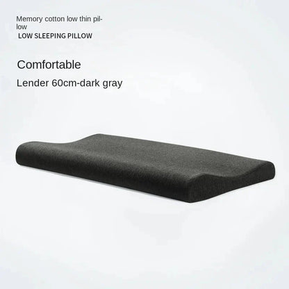 Memory Cotton Neck Pillow — Ultra-Thin, Low Profile, Spinal Support & Anti-Fall Breathable Pillow