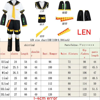 Anime Rin & Len Cosplay Costume — Kagamine JK Uniform for Halloween, Comic Con & Cosplay Outfits