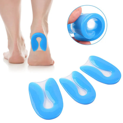 Silicone Gel Insoles – Heel Cushion Soles for Foot Pain Relief, Plantar Fasciitis Protectors, Spur Support Shoe Pads, Feet Care Inserts
