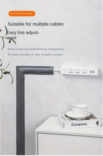 Self-Adhesive PVC Cable Protector Strip — Wire & Cord Insulation Cover, Wear-Resistant Trip Prevention Organizer