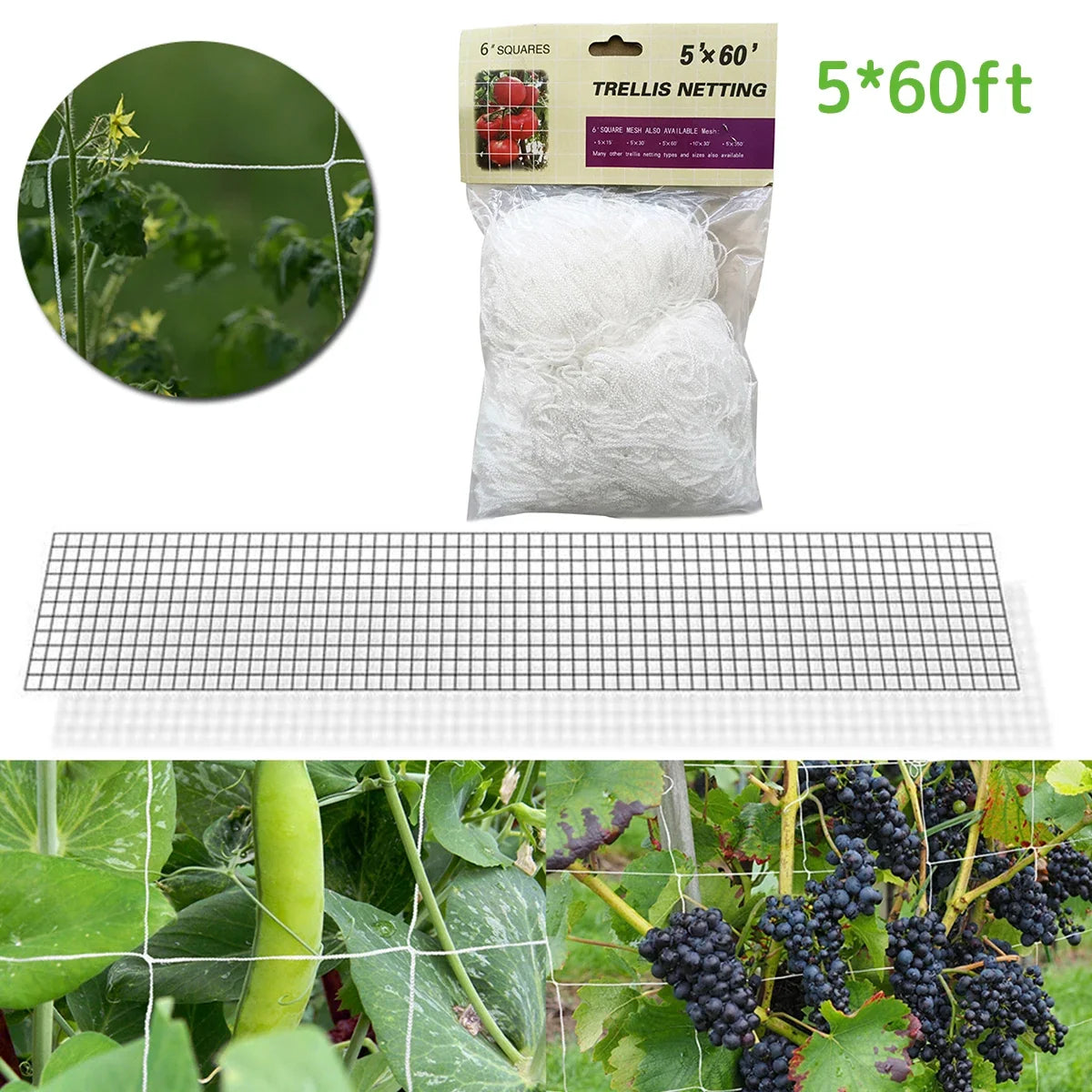 A-Frame Garden Trellis Kit - Rustproof Vegetable Climbing Support with Net for Cucumbers & Outdoor Plants