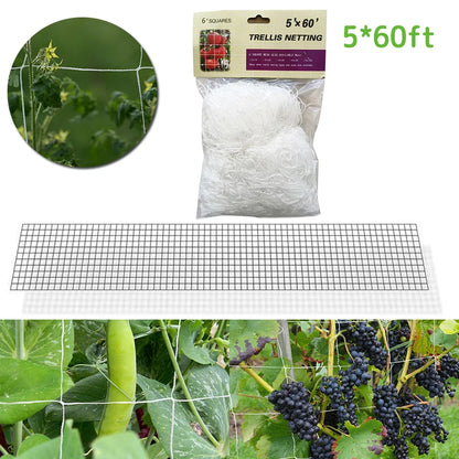 A-Frame Garden Trellis Kit - Rustproof Vegetable Climbing Support with Net for Cucumbers & Outdoor Plants