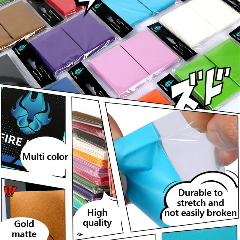 100PCS Matte Card Sleeves 66x91mm — Frosted Trading Card Protectors for MTG & TCG Game Cards