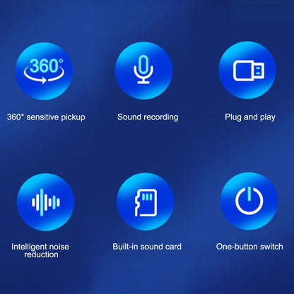 USB Gaming Microphone with RGB — Noise Cancelling PC Condenser Mic for Streaming & Podcasts