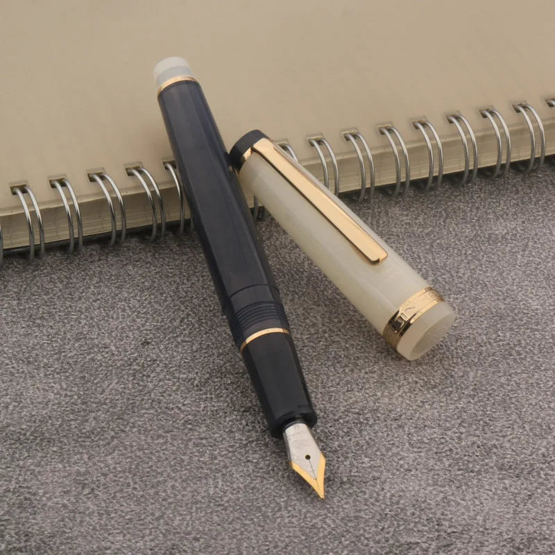 JINHAO 82 Transparent Fountain Pen — Spin Golden EF/F/M Nib, Ink Pen for Business, Office & School Supplies