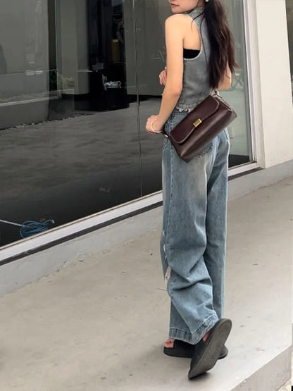Retro Underarm Bag for Women – New Autumn Winter Fashion, Solid Color PU Leather Handbag, Casual Commuter Single Shoulder Bag