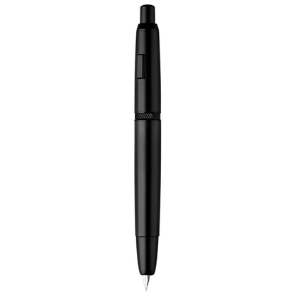MAJOHN A1 Retractable Fountain Pen – EF 0.4mm Nib, Matte Black Metal Ink Pen with Converter, Ideal for Students and Gifts
