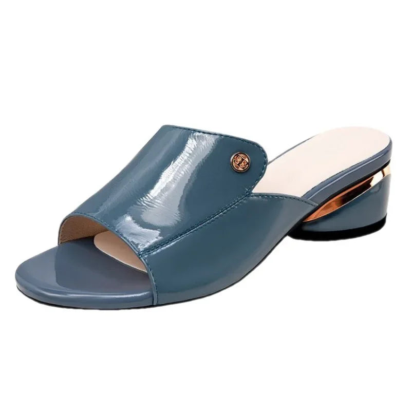 Women’s Red PU Leather Slippers – Fashion Sexy Comfortable Sandals for Girls