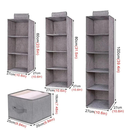 Hanging Cabinet Organizer for Underwear and Closet Storage — Wardrobe Rack Shelf Drawer Box