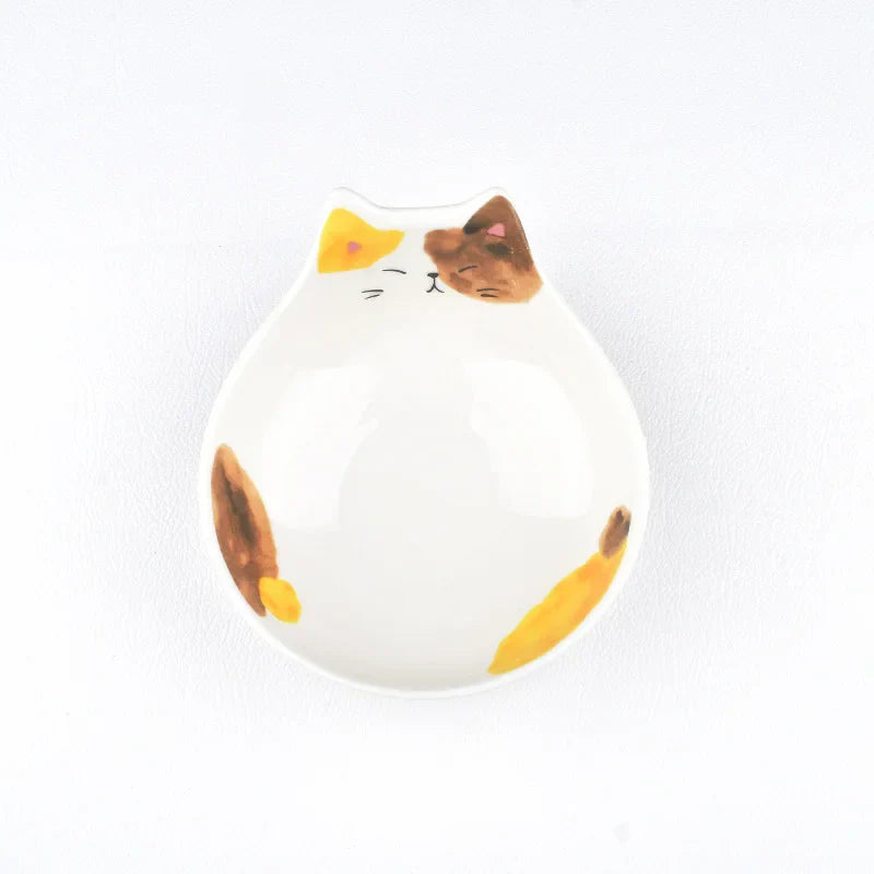 Cartoon Cat Face Ceramic Bowl — Cat-Shaped Salad, Dessert, and Rice Bowl for Kids, Home Kitchen Tableware