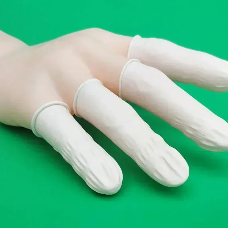 Latex Finger Cots 30/50/100PCS – Anti-Static Non-Slip Fingertip Protectors for Watch Repair, Electronics & Precision Work