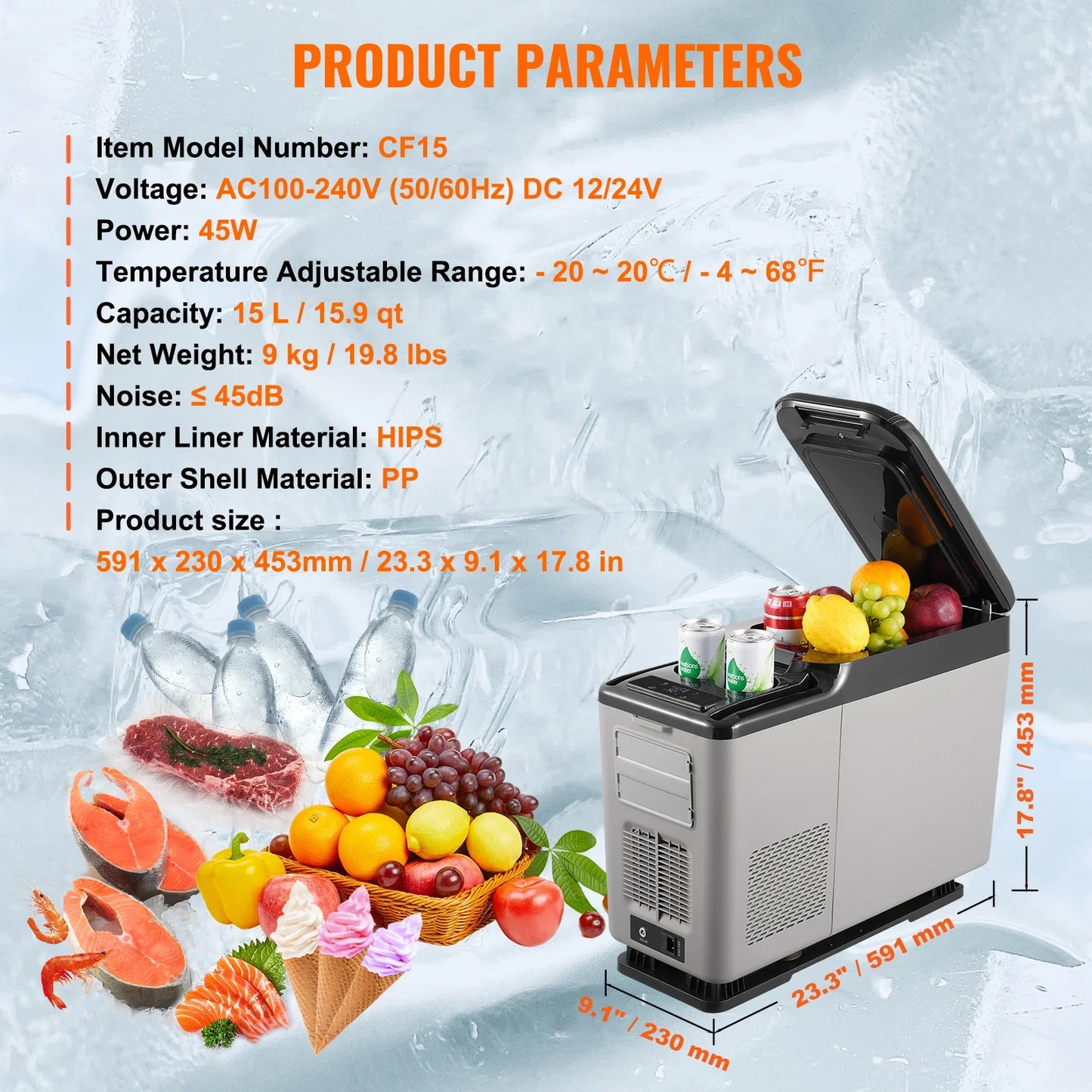 SucceBuy Portable Car Refrigerator — 8L–75L Single & Dual Zone Fridge with Bluetooth Temperature Control for Camping & RV