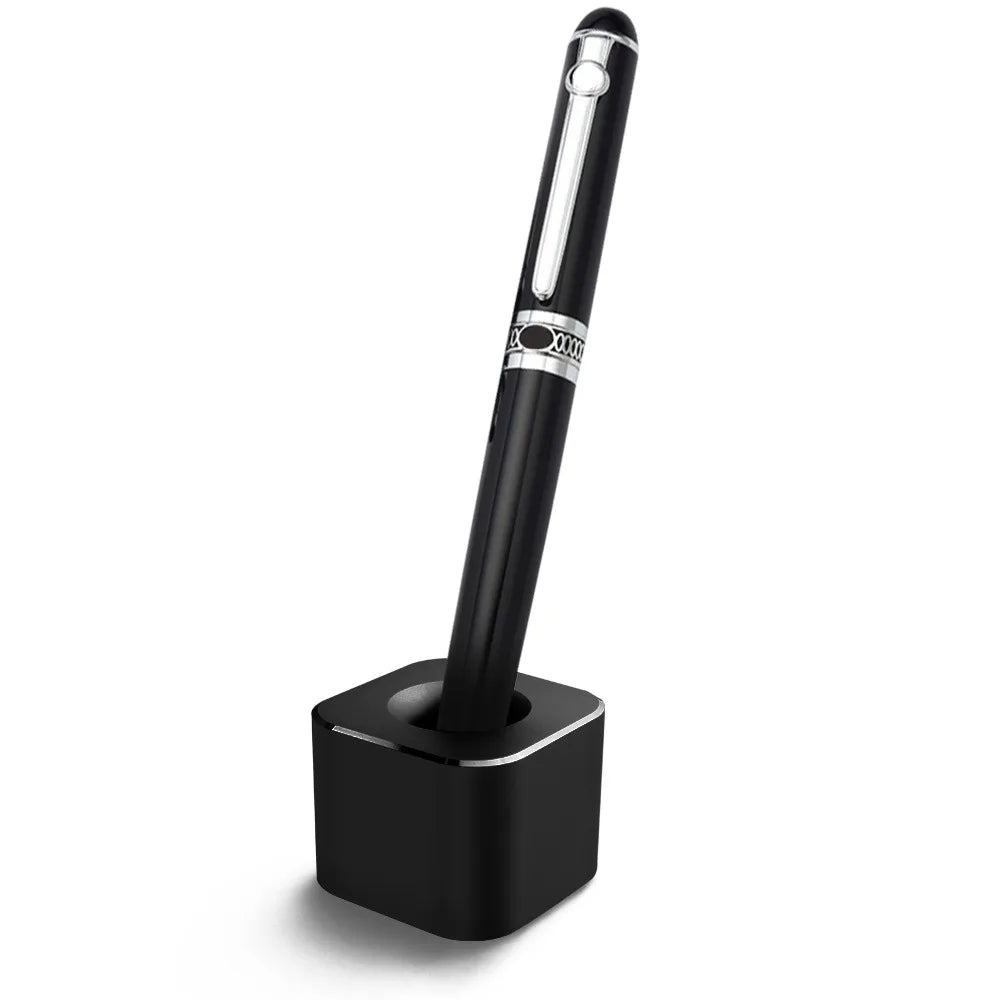 Creative Mini Aluminum Pen Holder – Non-Slip Square Pencil Storage Rack for Office Supplies